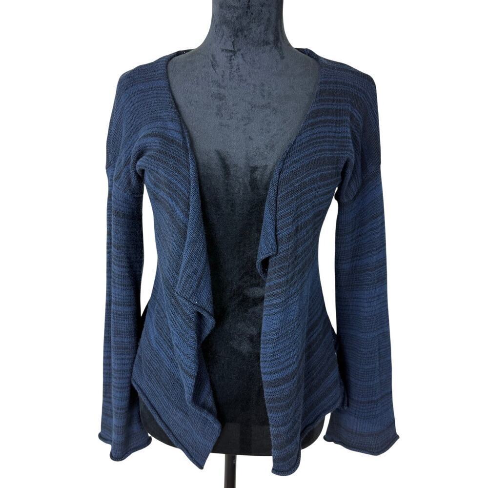 PICO VELA Women's Small Bamboo Cotton Cardigan Blue